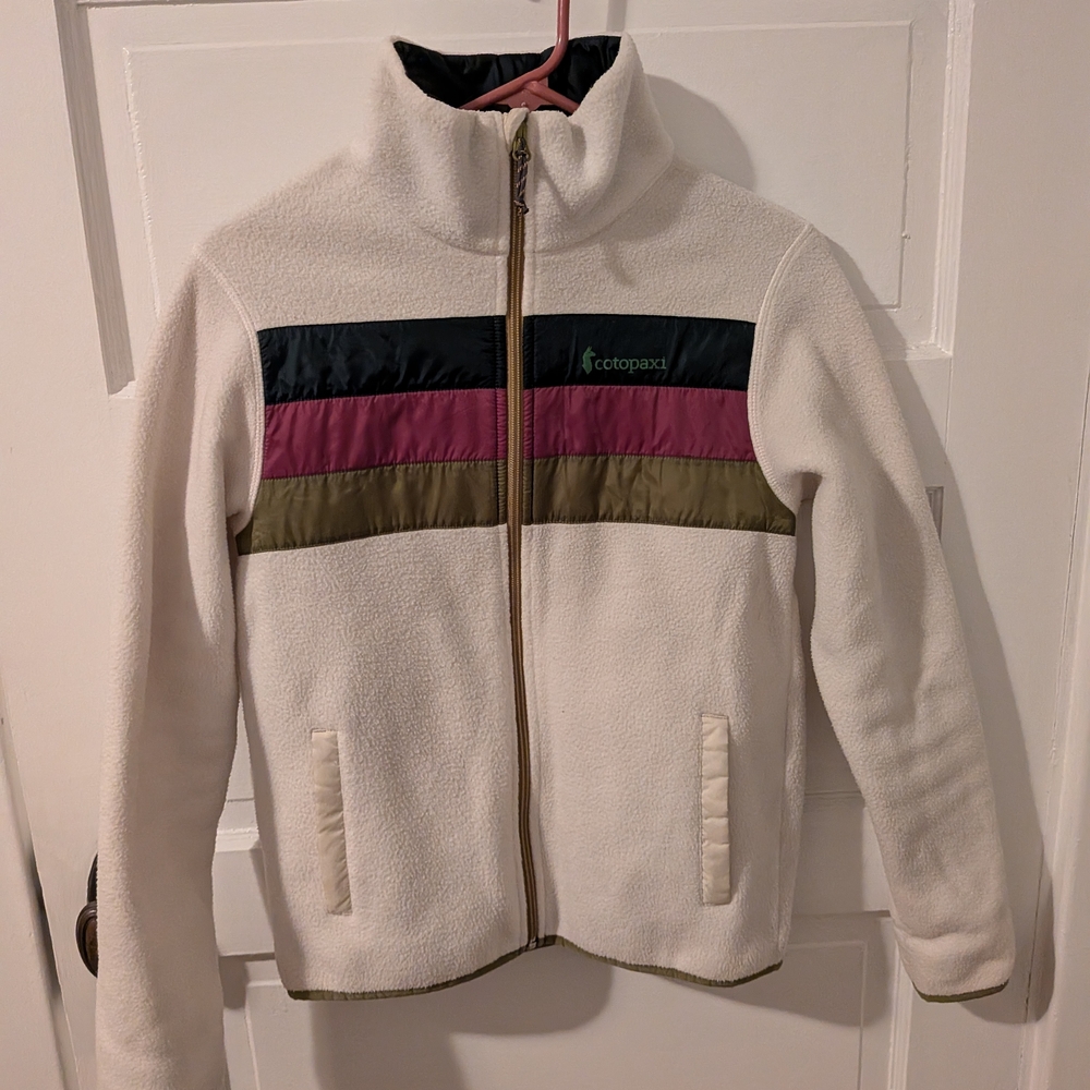 Cotopaxi Women's Sweater - Cream with Multicolor Stripes